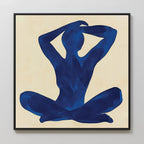 Indigo Repose – blue abstract canvas wall art print by Aspire Prints