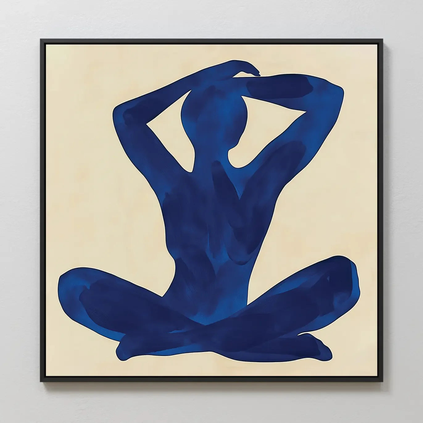 Indigo Repose – blue abstract canvas wall art print by Aspire Prints