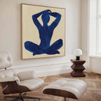 Indigo Repose – blue abstract canvas wall art print by Aspire Prints