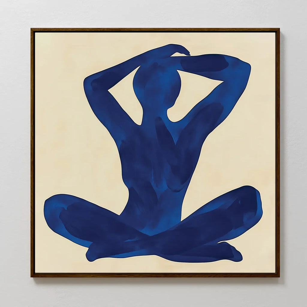 Indigo Repose – blue abstract canvas wall art print by Aspire Prints