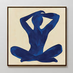 Indigo Repose – blue abstract canvas wall art print by Aspire Prints