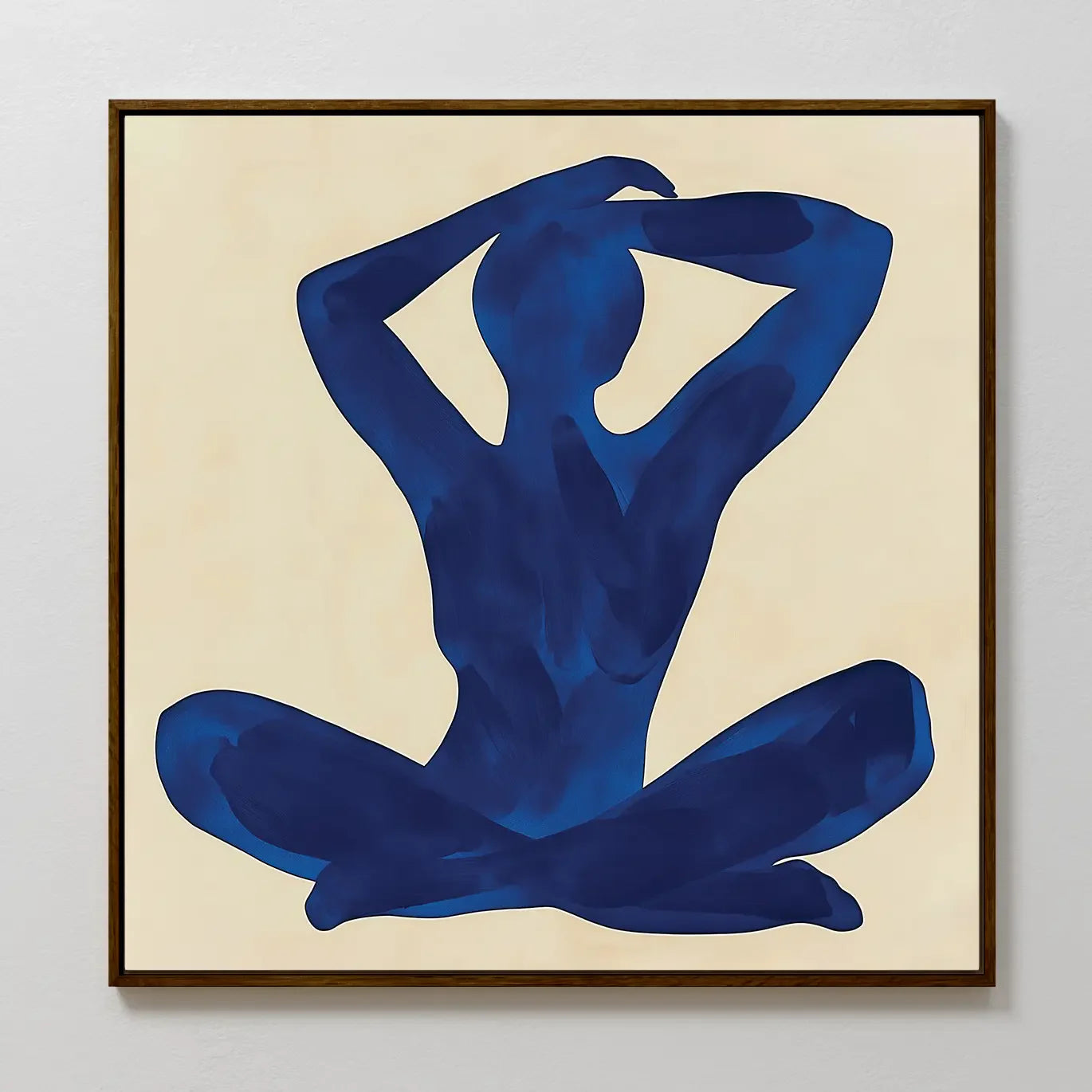 Indigo Repose – blue abstract canvas wall art print by Aspire Prints