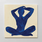 Indigo Repose – blue abstract canvas wall art print by Aspire Prints