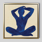 Indigo Repose – blue abstract canvas wall art print by Aspire Prints