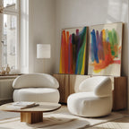 Chromatic Whispers Diptych – Set of 2 Canvas Prints set of 2 – neutral-toned abstract canvas wall art by Aspire Prints