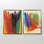 Chromatic Whispers Diptych – Set of 2 Canvas Prints set of 2 – neutral-toned abstract canvas wall art by Aspire Prints
