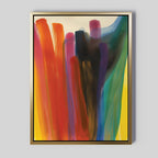 Chromatic Surge – multicolour abstract canvas wall art print by Aspire Prints