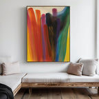 Chromatic Surge – multicolour abstract canvas wall art print by Aspire Prints