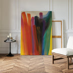 Chromatic Surge – multicolour abstract canvas wall art print by Aspire Prints