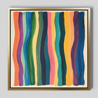 Chromatic Currents – multicolour abstract canvas wall art print by Aspire Prints