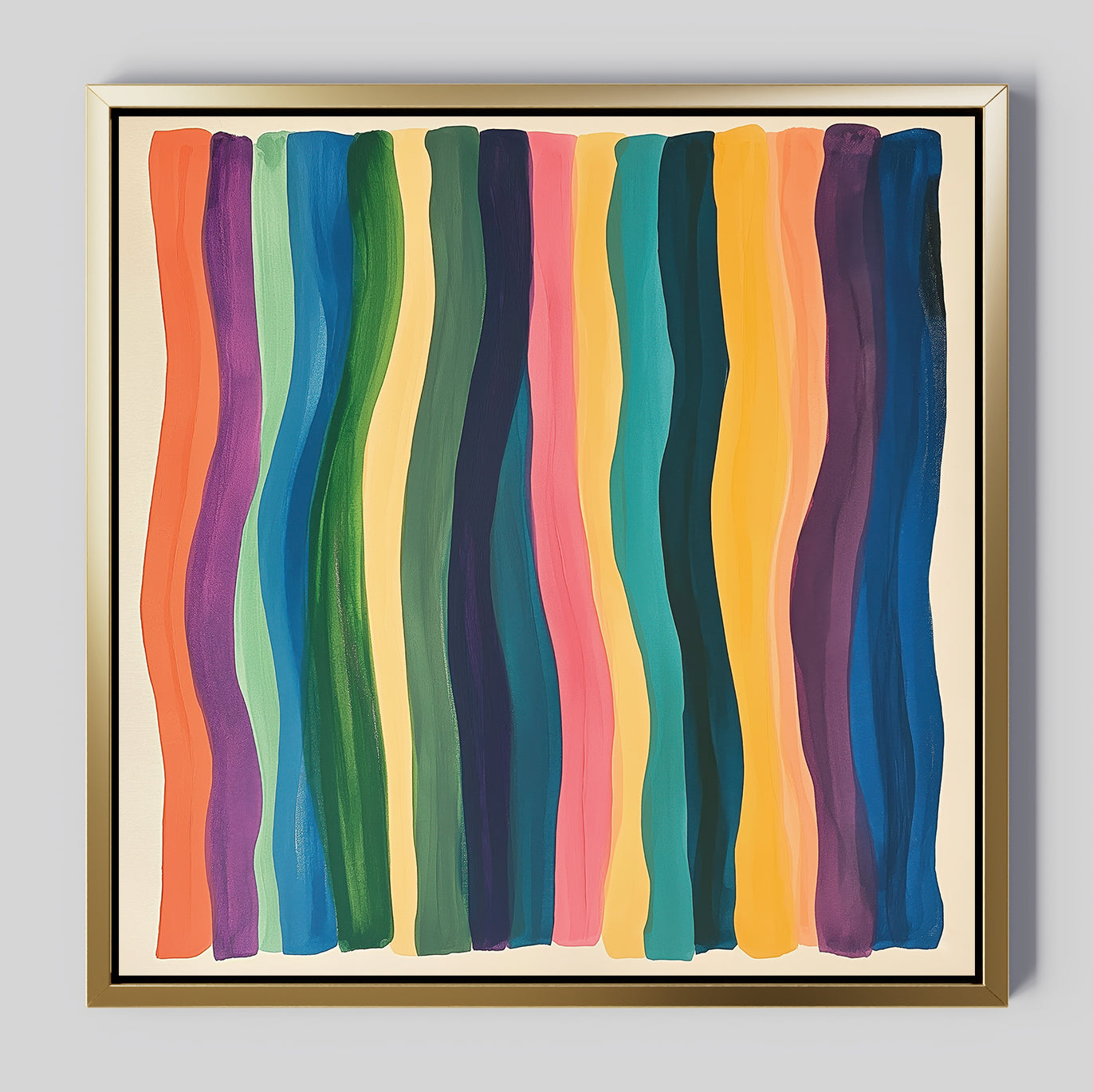 Chromatic Currents – multicolour abstract canvas wall art print by Aspire Prints