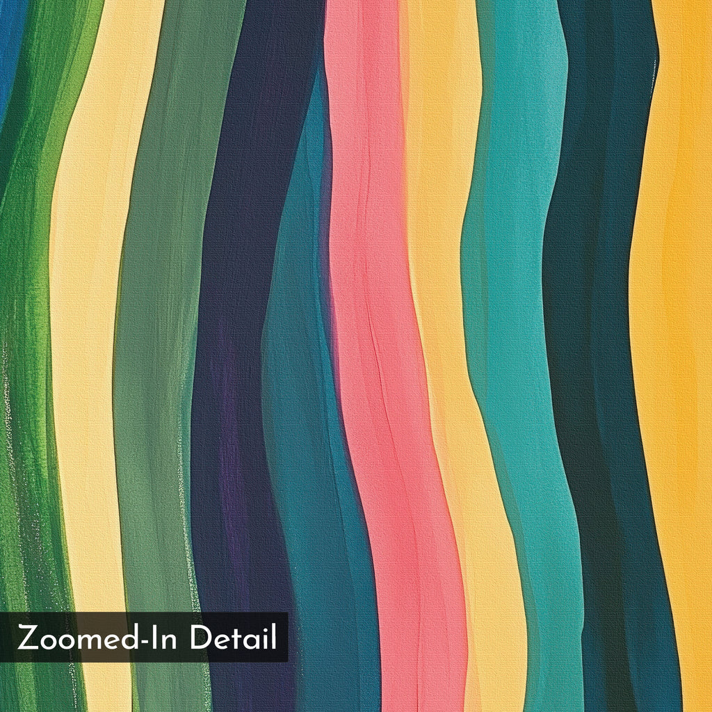 Chromatic Currents – multicolour abstract canvas wall art print by Aspire Prints