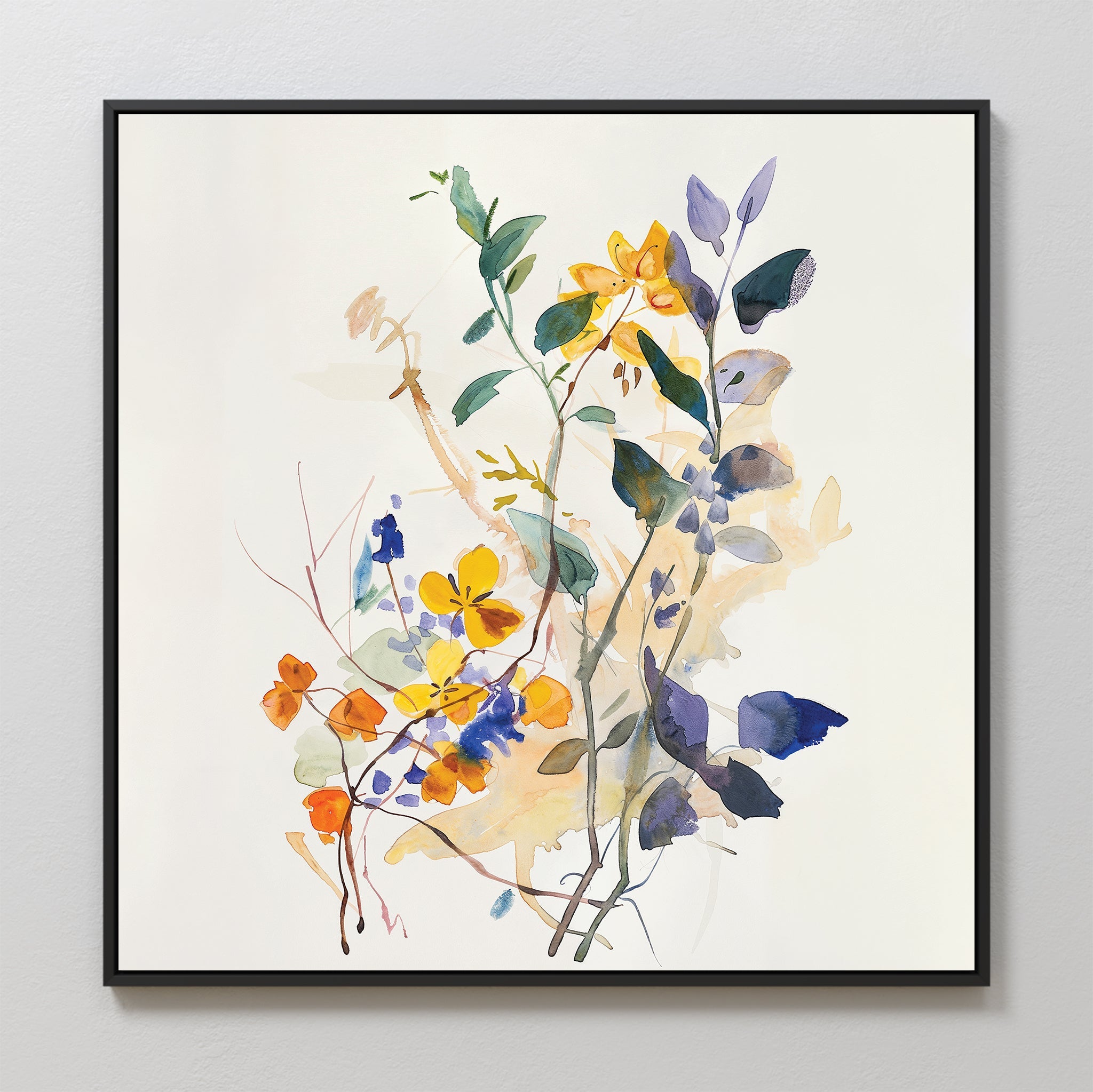 Whispers of the Wildwood Canvas Print – multicolour botanical canvas wall art print by Aspire Prints