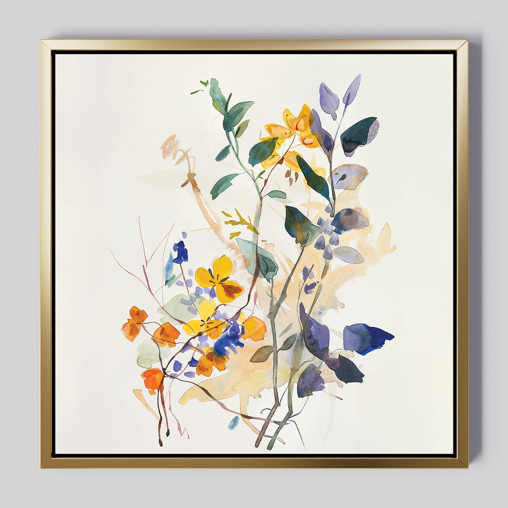 Whispers of the Wildwood Canvas Print – multicolour botanical canvas wall art print by Aspire Prints