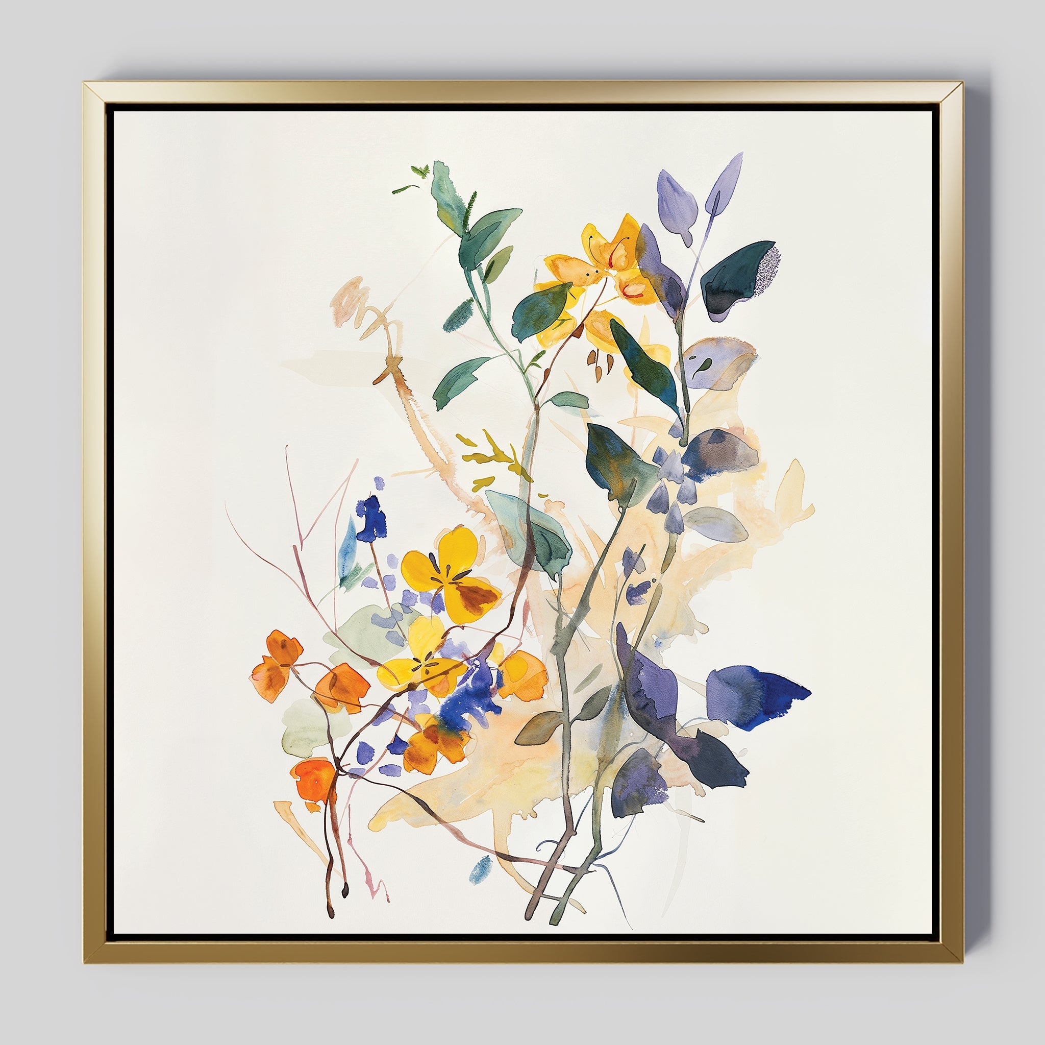 Whispers of the Wildwood Canvas Print – multicolour botanical canvas wall art print by Aspire Prints