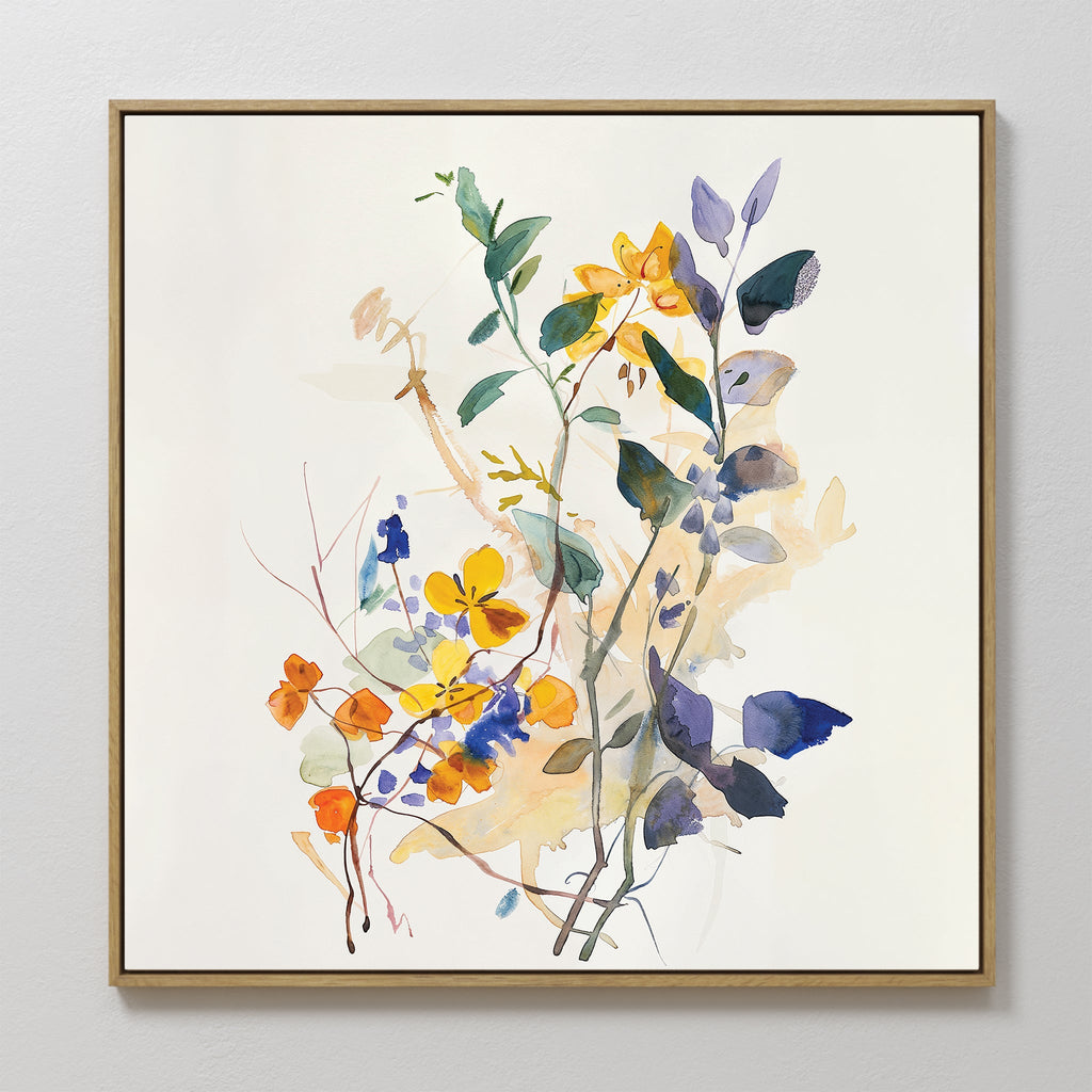 Whispers of the Wildwood Canvas Print – multicolour botanical canvas wall art print by Aspire Prints