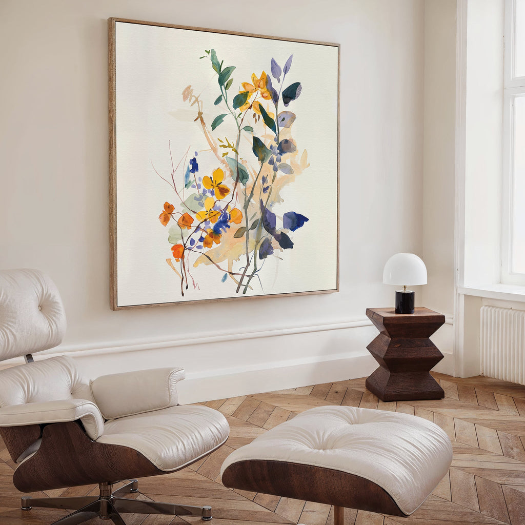 Whispers of the Wildwood Canvas Print – multicolour botanical canvas wall art print by Aspire Prints