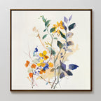 Whispers of the Wildwood Canvas Print – multicolour botanical canvas wall art print by Aspire Prints