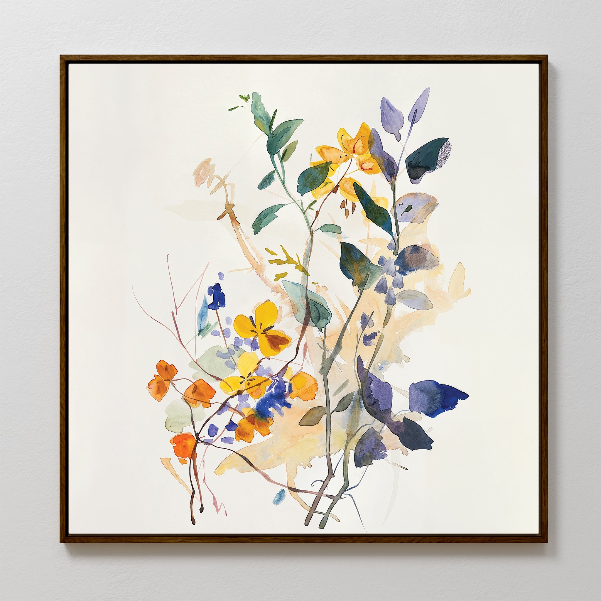Whispers of the Wildwood Canvas Print – multicolour botanical canvas wall art print by Aspire Prints