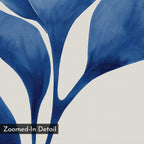 Indigo Whispers in Bloom – neutral-toned botanical canvas wall art print by Aspire Prints