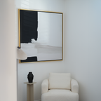 Whispers in Greyscale – black abstract canvas wall art print by Aspire Prints