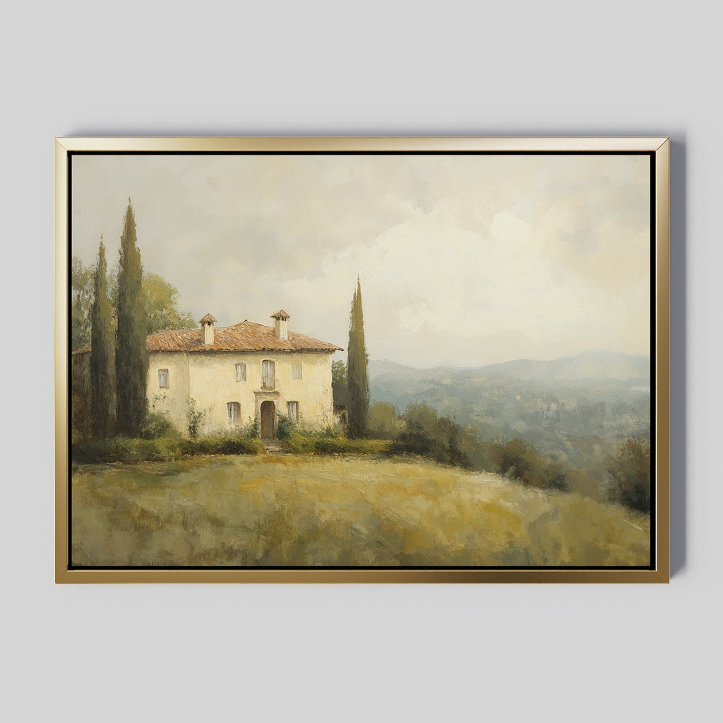 Whispers of Tuscany – green vintage canvas wall art print by Aspire Prints