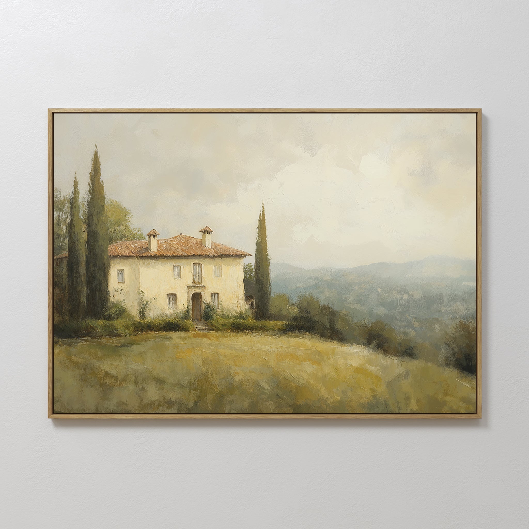 Whispers of Tuscany – green vintage canvas wall art print by Aspire Prints