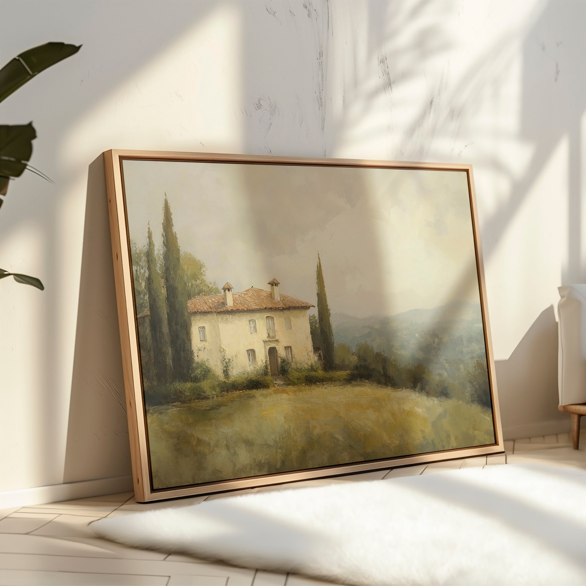 Whispers of Tuscany – green vintage canvas wall art print by Aspire Prints