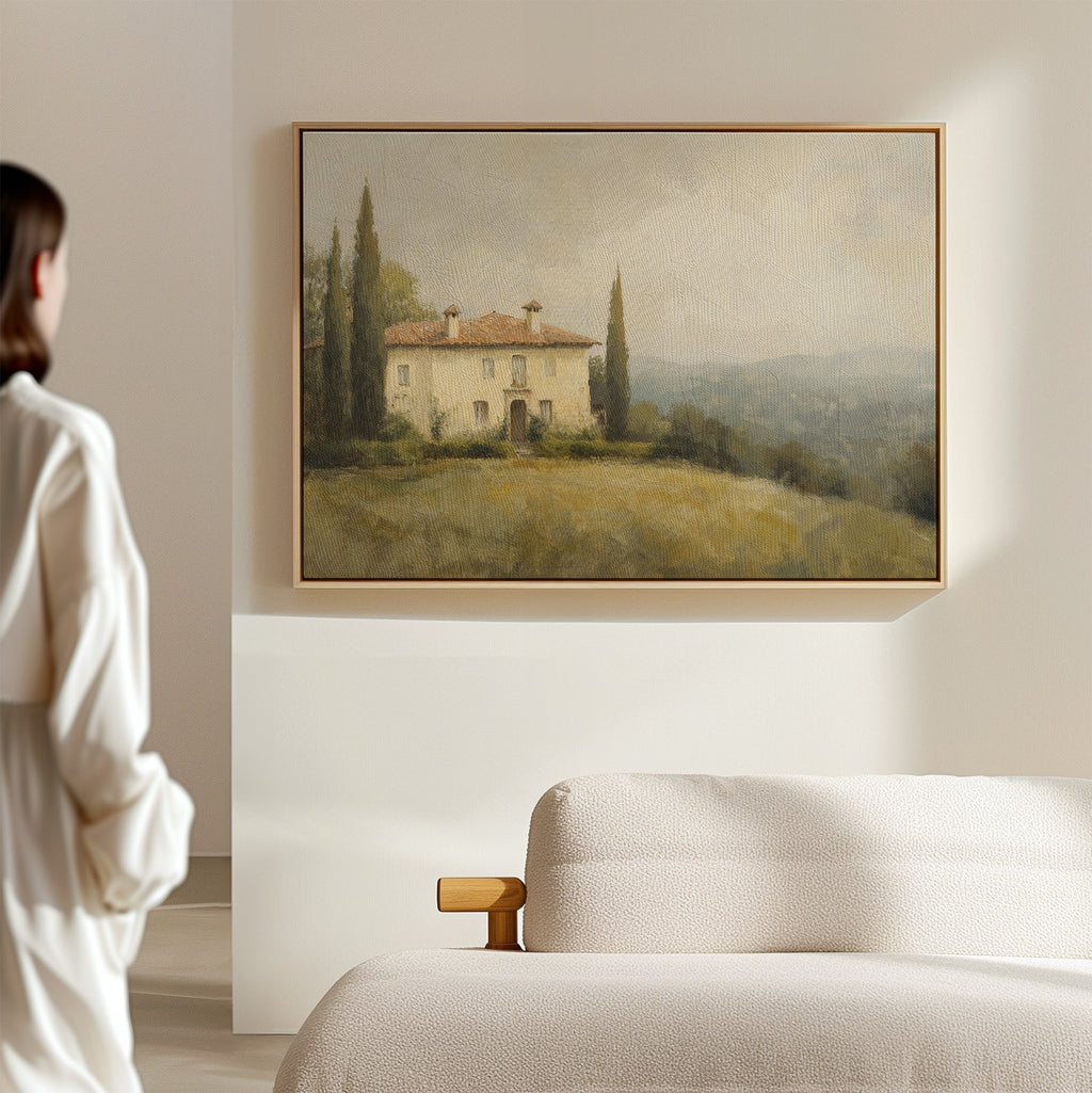 Whispers of Tuscany – green vintage canvas wall art print by Aspire Prints