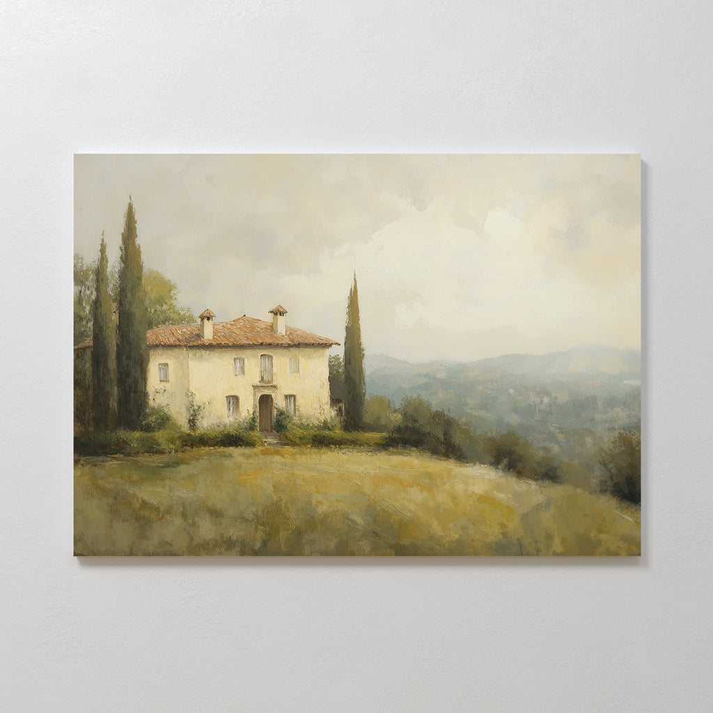 Whispers of Tuscany – green vintage canvas wall art print by Aspire Prints