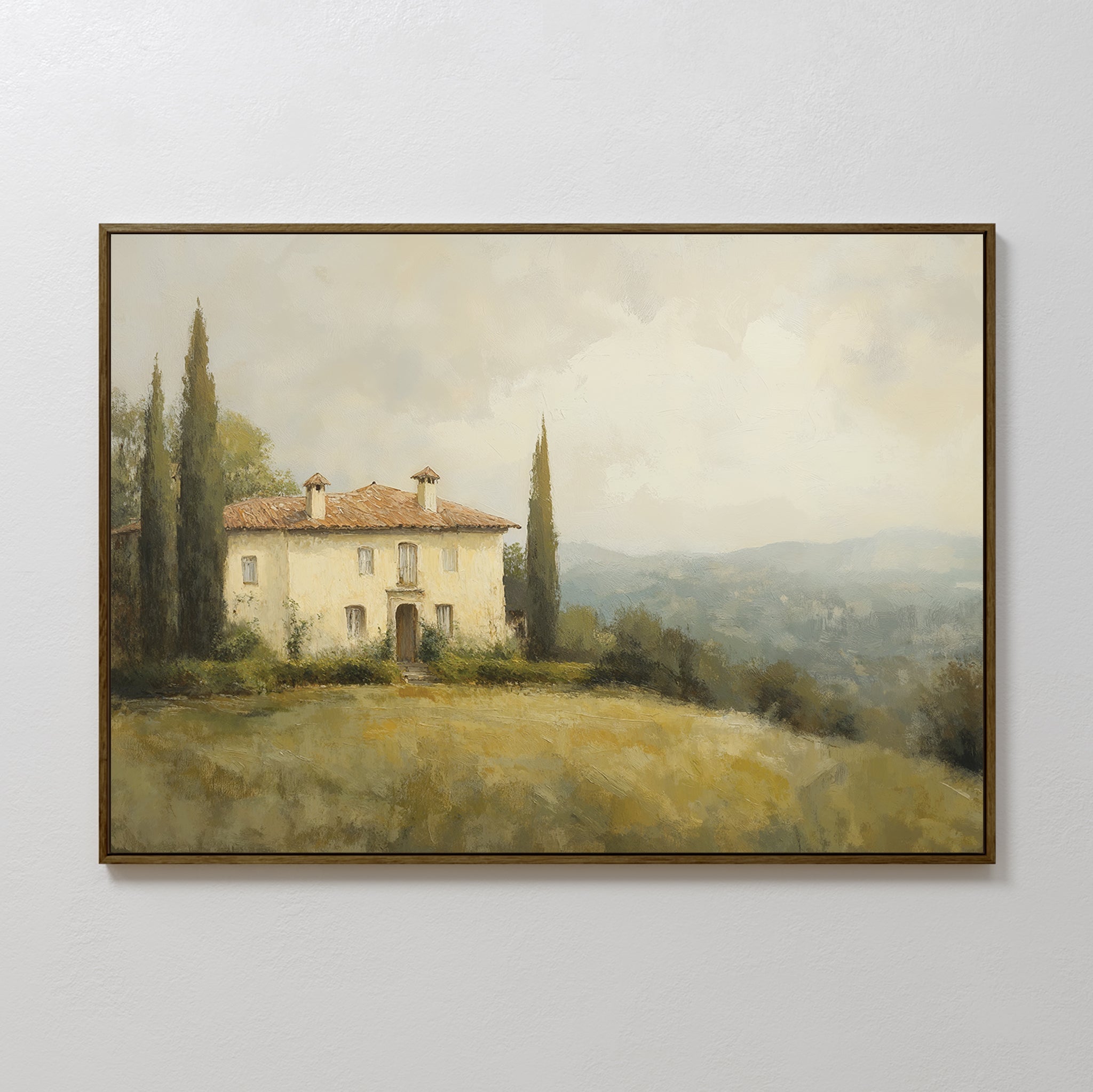 Whispers of Tuscany – green vintage canvas wall art print by Aspire Prints