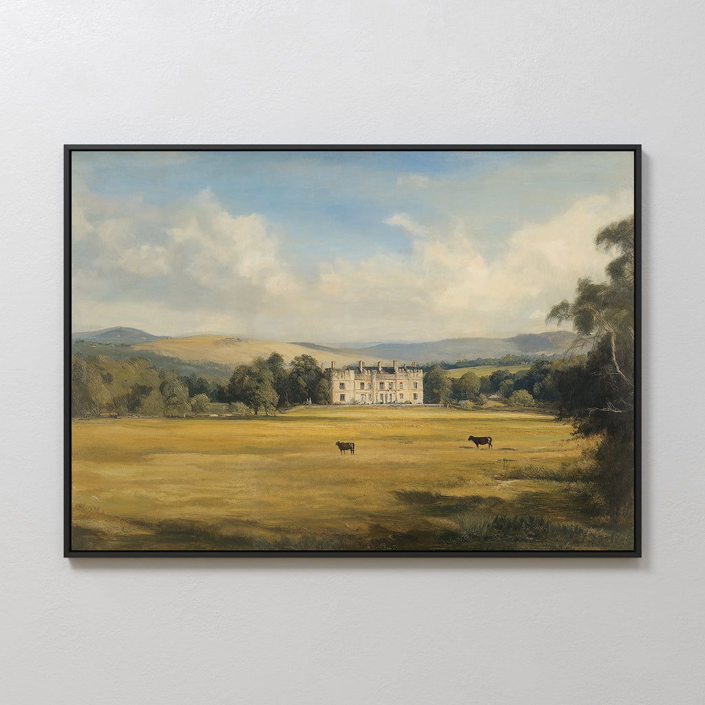 Whispers of the Golden Meadow Canvas Print – green vintage canvas wall art print by Aspire Prints
