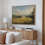 Whispers of the Golden Meadow Canvas Print – green vintage canvas wall art print by Aspire Prints