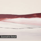 Crimson Horizon Reverie – beige and white landscape canvas wall art print by Aspire Prints