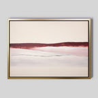 Crimson Horizon Reverie – beige and white landscape canvas wall art print by Aspire Prints