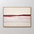 Crimson Horizon Reverie – beige and white landscape canvas wall art print by Aspire Prints