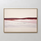 Crimson Horizon Reverie – beige and white landscape canvas wall art print by Aspire Prints