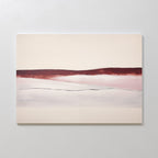 Crimson Horizon Reverie – beige and white landscape canvas wall art print by Aspire Prints