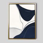 Midnight Currents – blue abstract canvas wall art print by Aspire Prints