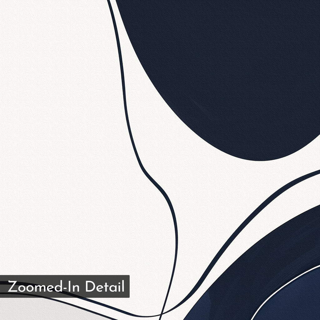 Midnight Currents – blue abstract canvas wall art print by Aspire Prints