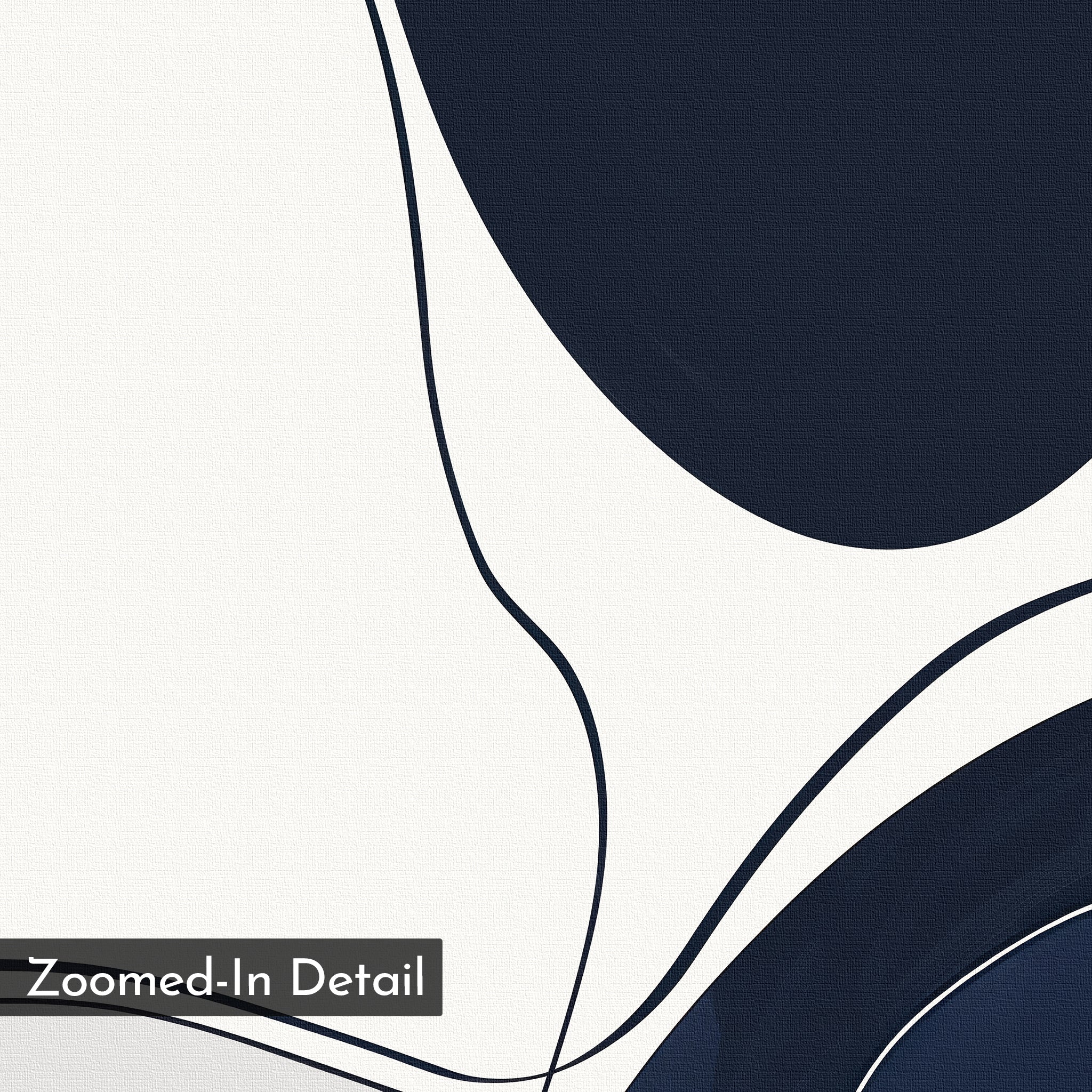 Midnight Currents – blue abstract canvas wall art print by Aspire Prints