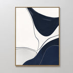 Midnight Currents – blue abstract canvas wall art print by Aspire Prints