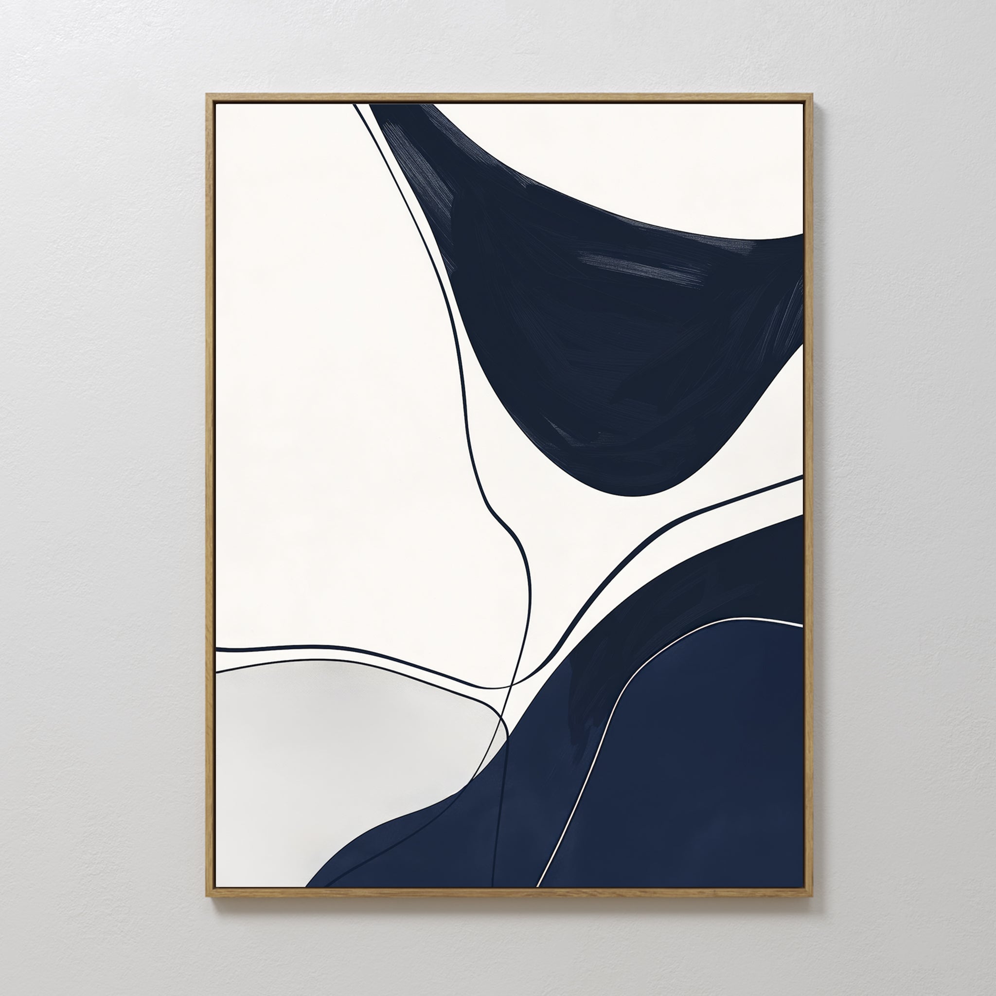 Midnight Currents – blue abstract canvas wall art print by Aspire Prints