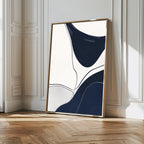 Midnight Currents – blue abstract canvas wall art print by Aspire Prints