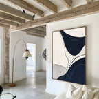 Midnight Currents – blue abstract canvas wall art print by Aspire Prints