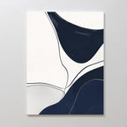 Midnight Currents – blue abstract canvas wall art print by Aspire Prints