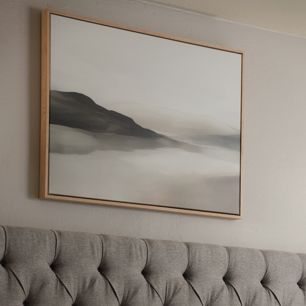Whispering Hills at First Light – green landscape canvas wall art print by Aspire Prints