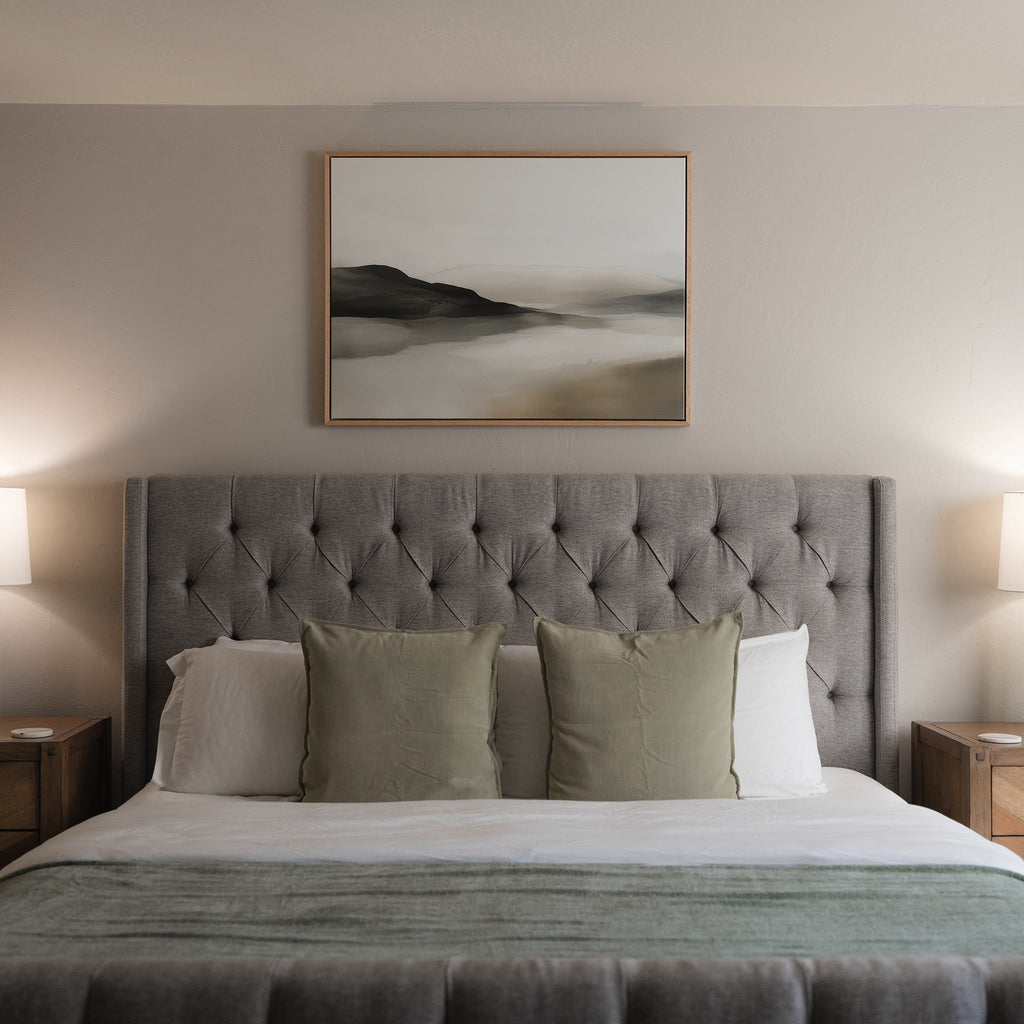Whispering Hills at First Light – green landscape canvas wall art print by Aspire Prints