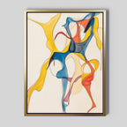 Cobalt Crescendo – multicolour abstract canvas wall art print by Aspire Prints