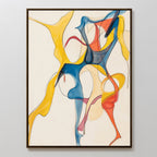 Cobalt Crescendo – multicolour abstract canvas wall art print by Aspire Prints